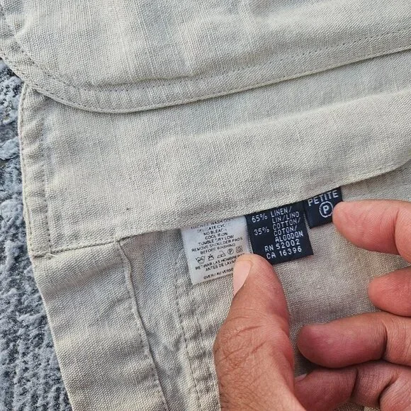 Liz Sport Petite Women Blazer Coat Jacket Linen Blend Size M Petite - Picture 11 of 12
